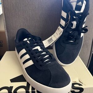 adidas Navy Blue and White Sneakers